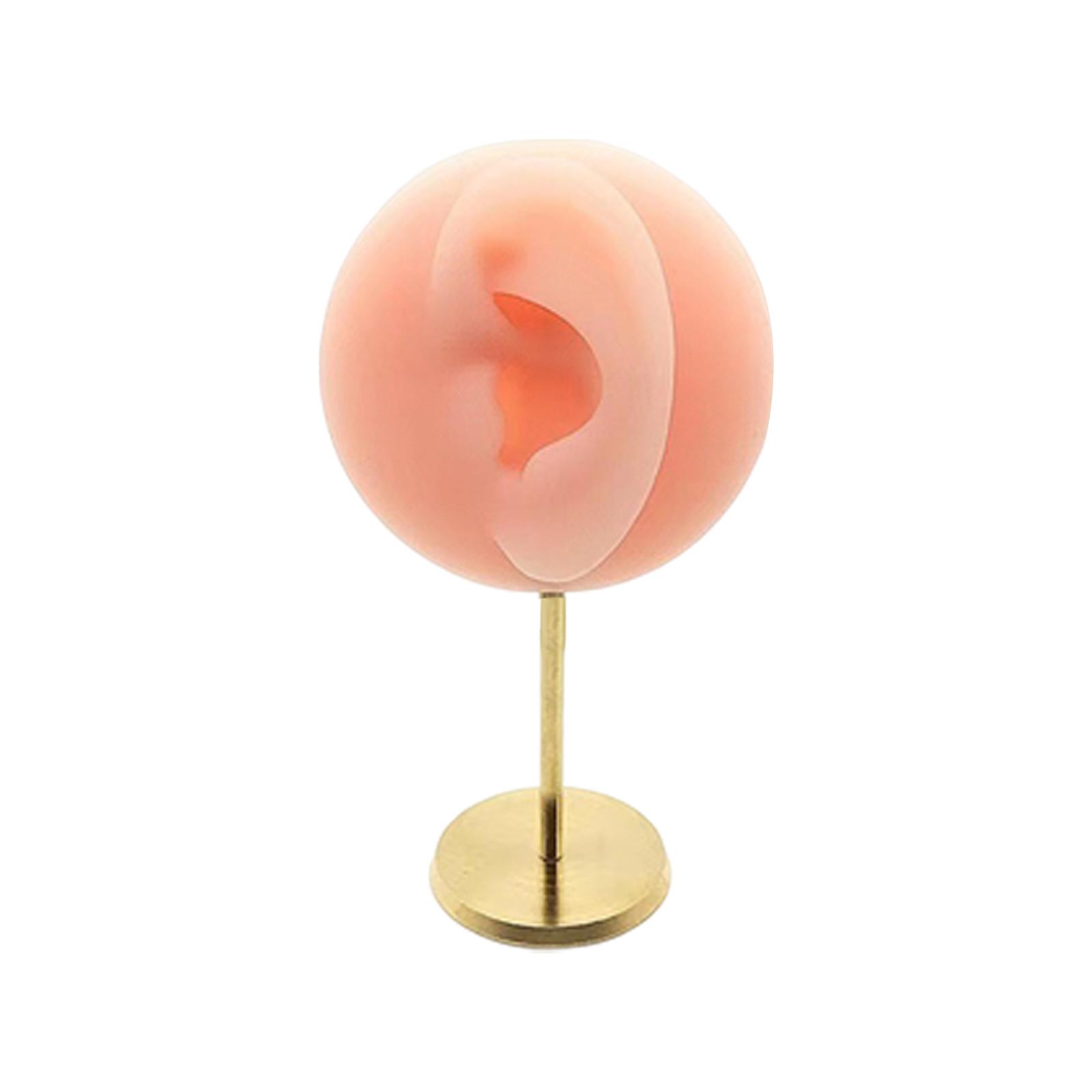 Magideal - Soporte Duradero Para Exhibición De Pendientes, Soporte Para Modelo De Oreja, Escaparate De Silicona Suave Estable, Organizador De Pendientes Para Dec , Rosa Derecha, 7Cm