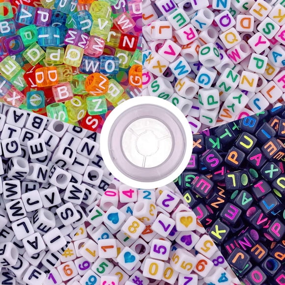 Juego de 1000 cuentas de letras acrílicas de 6 mm Propupy
