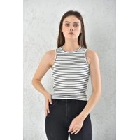 Home Fashion - Polera Musculosa Mujer Rayado Sin Mangas Talla S