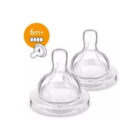 Chupete Tetina Flujo Denso 6M Transparente  Avent