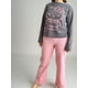 thumbnail image 3 of Pijama Micropolar Mujer Hello Kitty gris oscuro M, 3 of 6
