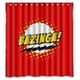 thumbnail image 1 of Cortina de ducha con diseño de Bazinga, juego de cortinas de baño con ganchos, tamaño 60 x 72 pulgadas, 1 of 3