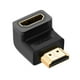 thumbnail image 1 of Adaptador Curvo Hdmi 2.0 4K/60Hz M/H Down Negro Ugreen Hd112, 1 of 3