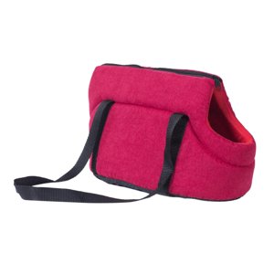 Ioensy - Portador De Mascotas Portátil Bolsa De Viaje Bolsa De Hombro Transpirable Senderismo Perro Asiento De Coche Rojo 45X22X20Cm