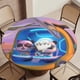 thumbnail image 5 of La Misión De Rescate Oceánico Del Super Panda theme Fitted Round Tablecloths Elastic Edged Table Covers Waterproof Table Cloth For Kitchen Holiday Party Tables Decor 150cm, 5 of 6