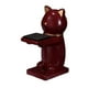 thumbnail image 4 of Gato De Dibujos Animados Estatua Reloj Soporte Mesa Joyería Soporte De Exhibición Rojo Oscuro, 4 of 5