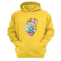 Genérico - Polerón Canguro Alicia Cuentos Infantiles Amarillo Talla Xl Unisex