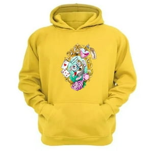 Genérico - Polerón Canguro Alicia Cuentos Infantiles Amarillo Talla S Unisex
