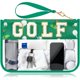 thumbnail image 1 of BuyCard Golf Gifts Makeup Bag with Chenille Letter Patch, Clear PVC, Green, 1 of 3