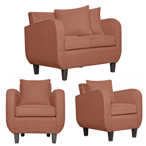 Ruzam Mobel - Juego De Living 2-1-1 Cronos Terracota