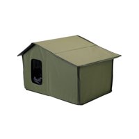Magideal - Casa De Gato Para Casa De Perro Al Aire Libre, Antideslizante, Impermeable, Cálida Cueva, Duradera, Resistente Al Frío, Refugio Para Gatos Callejeros, Verde