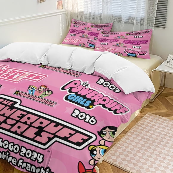 The Powerpuff Girls 3-Piece Bedding Set Soft Warm And Comfortable Bed Set
