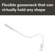 thumbnail image 4 of Lámpara de escritorio Flexible LED USB Blanca 67 cm Reliable, 4 of 7