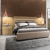 Roca - Respaldo Con Veladores Paraná (2Pl) Noce-Blanco