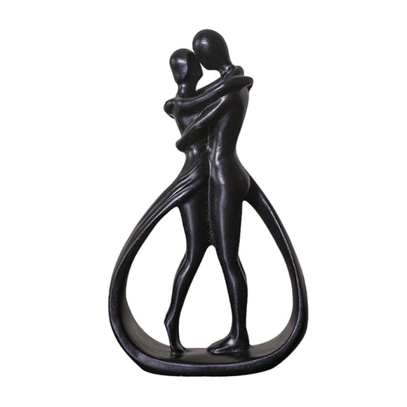 Escultura De Amantes De La Estatua De Pareja Para Gabinete De Entrada De Mesa Decoración Del Hogar Negro