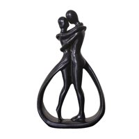 Bothyi - Escultura De Amantes De La Estatua De Pareja Para Gabinete De Entrada De Mesa Decoración Del Hogar Negro