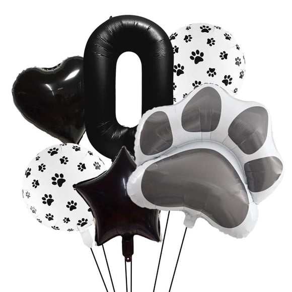 Set de globos Antwhale para decoración de fiesta con huellas de pata de mascota