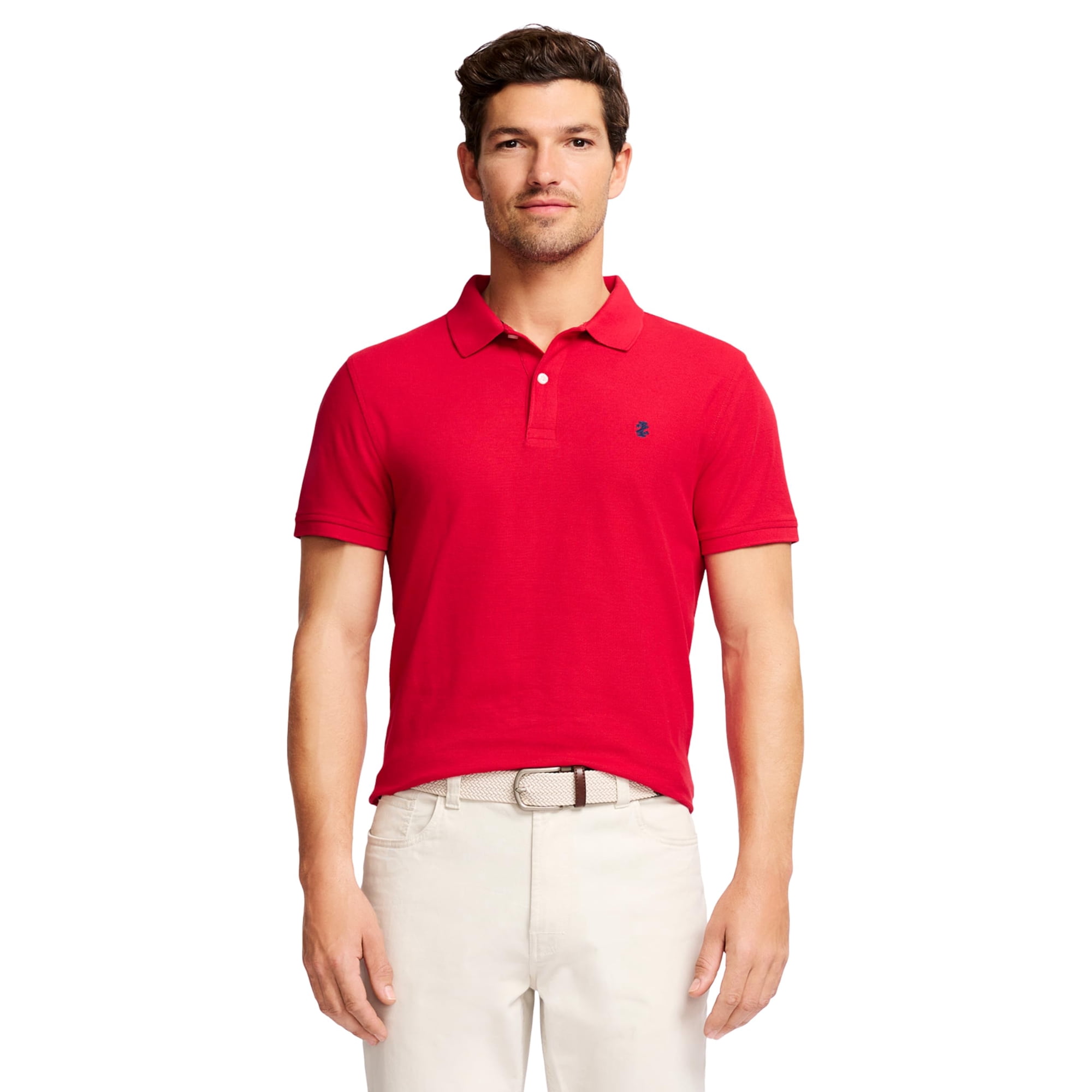 Camisa Polo Izod Advantage Performance Ajustada Para Hombre Rojo M