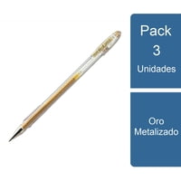 Pilot - Pack 3 Lápiz Gel G-1 0.7 Oro Metalizado