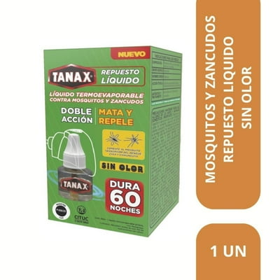 Repuesto Líquido Termoevaporable Mata Mosquitos Y Zancudos Sin Olor Caja 27.5 Ml Tanax
