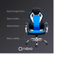 thumbnail image 3 of Silla Gamer Nibio Rookie Reclincable Cuero PU Azul, 3 of 5