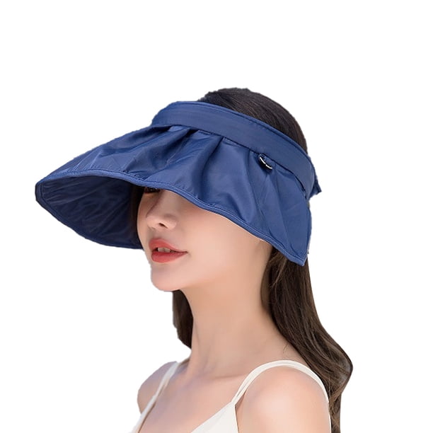 Sombreros plegables con visera para mujer, de ala ancha, para verano, plegables