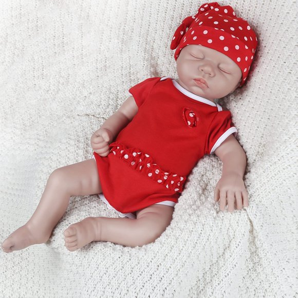Muñeca de silicona de cuerpo completo IVITA, 43 cm, realista, niña