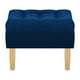thumbnail image 1 of Pouf Wood 1c Felpa 05 Azul Marino, 1 of 4