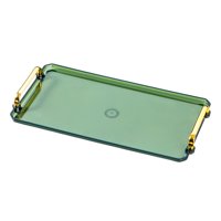 Bothyi - Bandeja De Postres De Frutas Nórdicas Con Asas Platos Organizador De Cocina Antideslizante Verde L