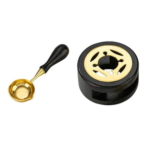 Magideal - Calentador De Sellos Y Cuchara, Herramienta De Horno De Fusión, Calentador De Sellos, Calentador De Sellos, Para Sellos De Fusión, Sello Artesanal De Negro