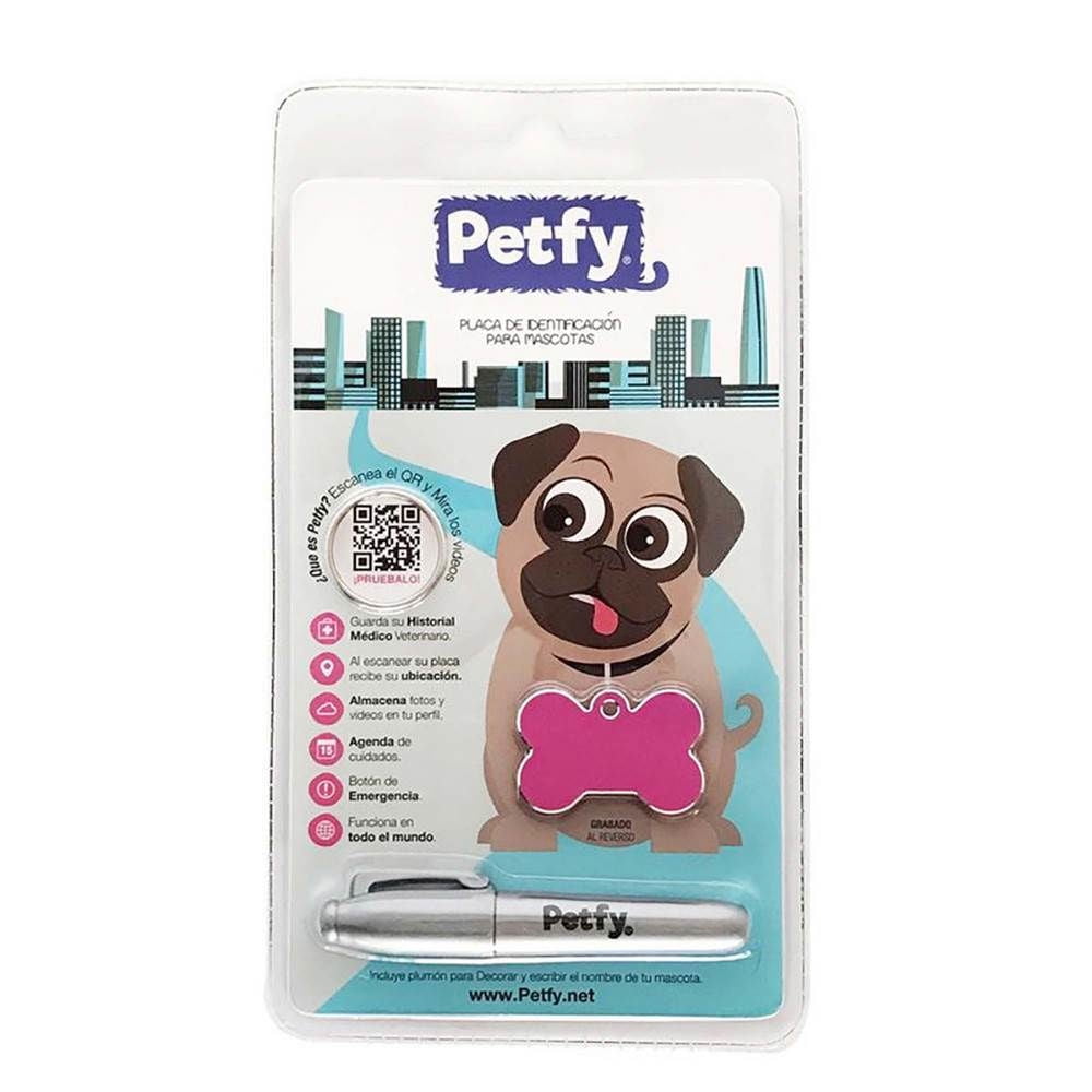 Identifican - Placa De Identificadora Para Mascotas Con Qr