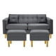 thumbnail image 1 of Sofa New Retro 3c + 2 Pouf Felpa 01 Gris, 1 of 6