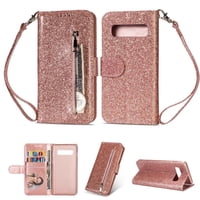 Funda Para Foxdock Elegante Funda Samsung Galaxy S10 Lite Glitter Con Cremallera-Ideal Para El Uso Diario