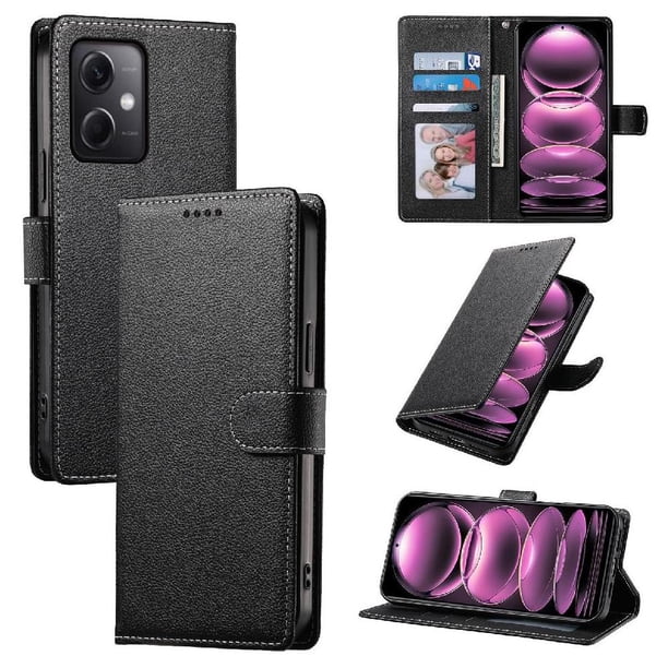 Funda para FOXDOCK Xiaomi Redmi Note 12 5G– Cuero Premium, 3 ranuras para tarjetas, Protección contra impactos