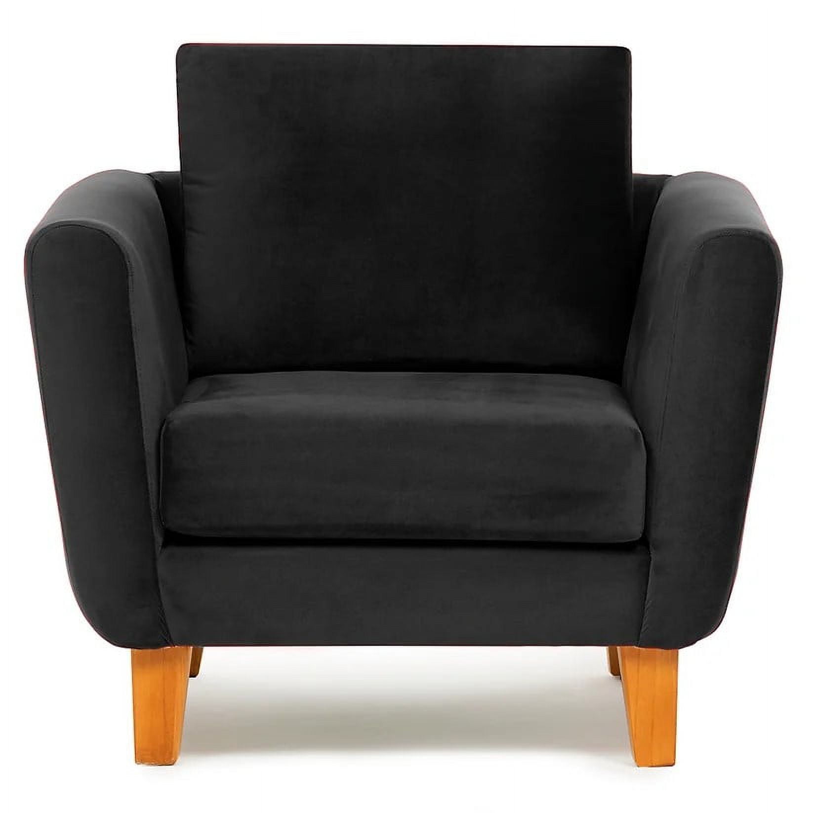 Barra Design - Sillón Thomas Felpa Negro