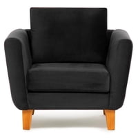 Barra Design - Sillón Thomas Felpa Negro