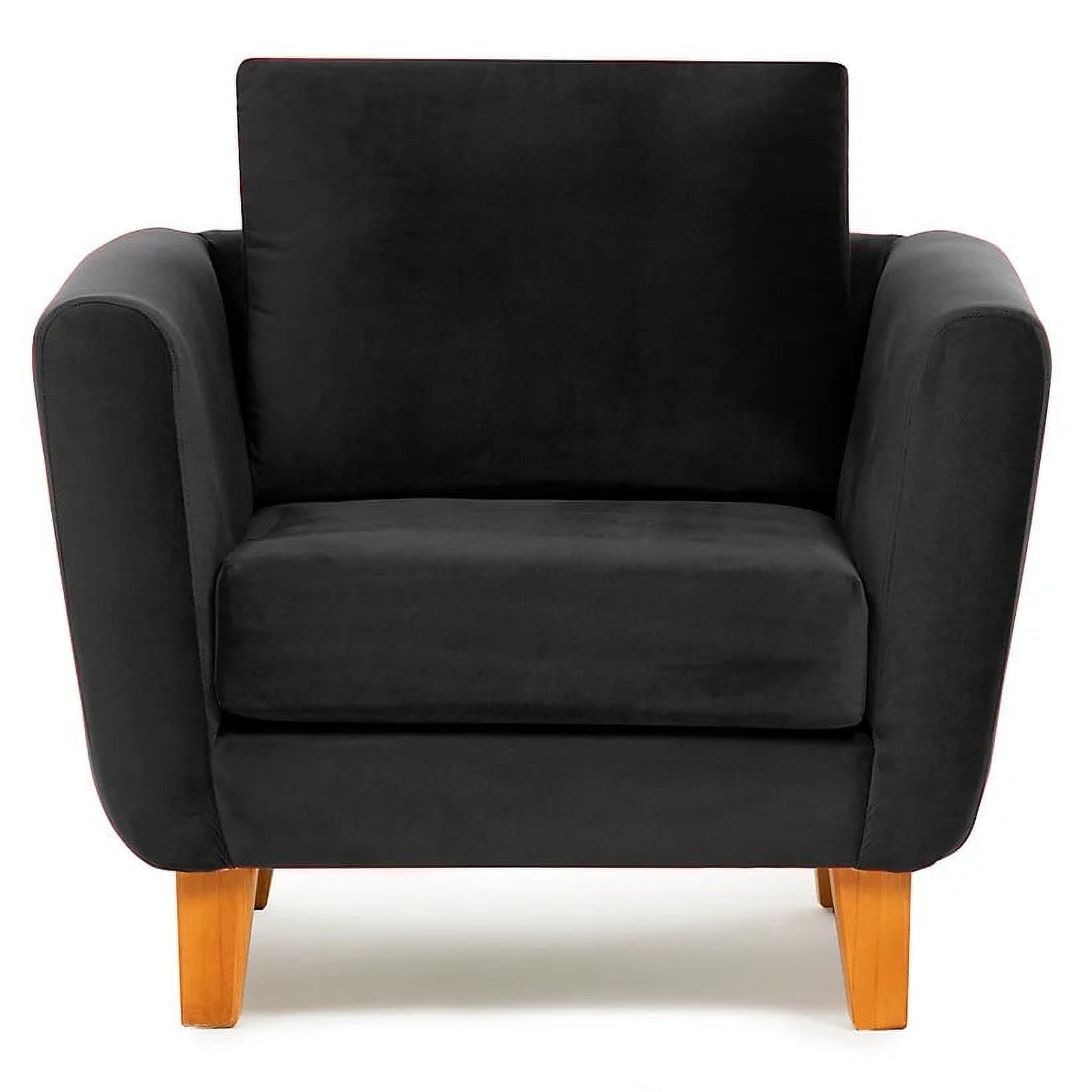 Barra Design - Sillón Thomas Felpa Negro