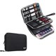 thumbnail image 1 of Organizador electrónico BUBM de doble capa para cables, color negro, 1 of 9