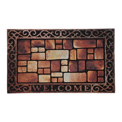 Fliperex - Alfombra Limpiapies Felpudo Alfombra De Entrada Vintage Café