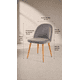 thumbnail image 4 of Pack de 8 Sillas Nordic Velvet Felpa de Comedor - Gris, 4 of 6