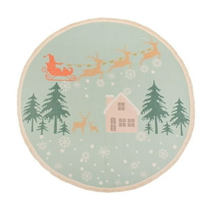 Bohemik - Alfombra De Navidad Redonda Trineo Pascuero