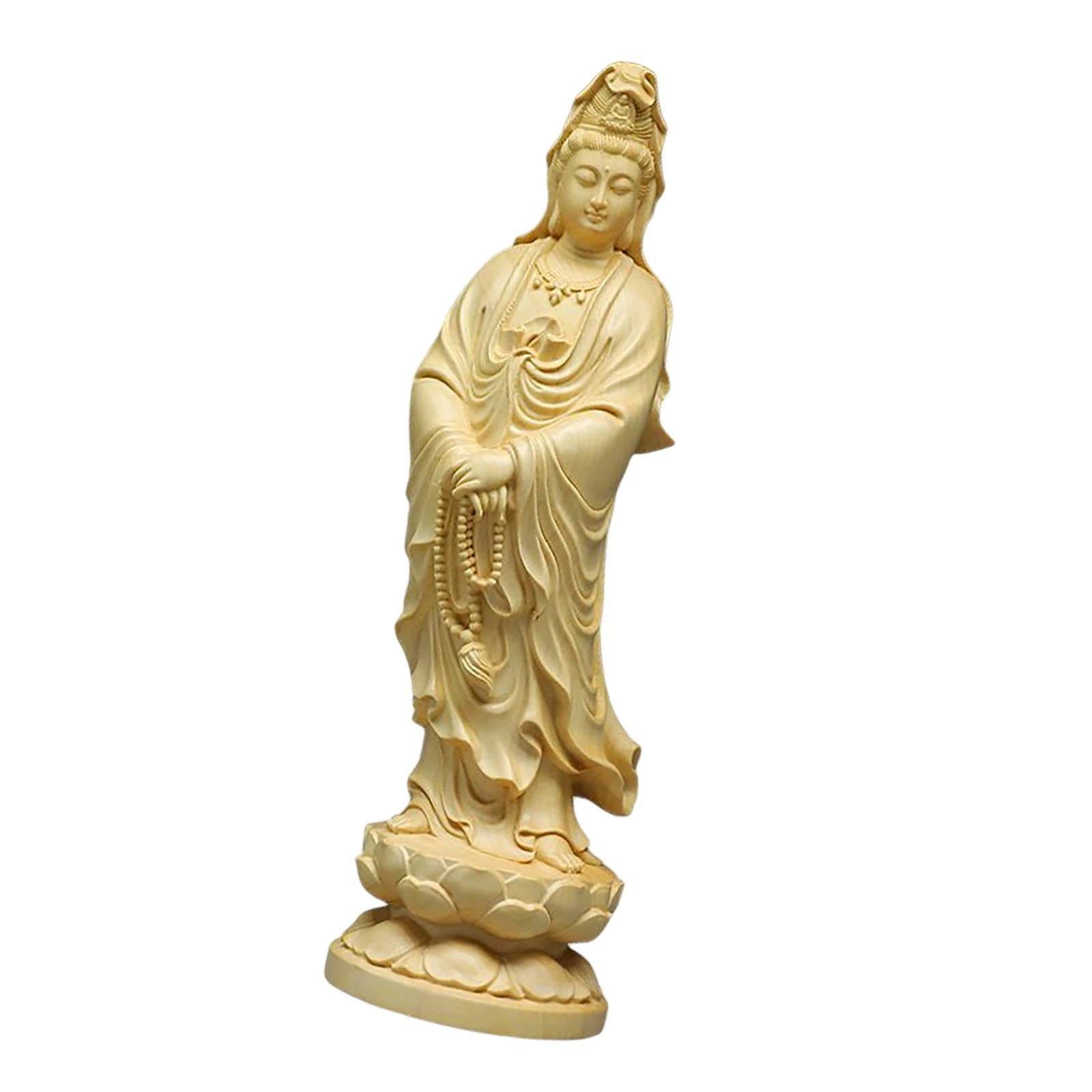 Magideal - Escultura China De Guanyin Escultura De Budismo Escultura Bodhisattva Meditación Feng Shui Para Escritorio Oficina Dormitorio Casa De Té Adornos