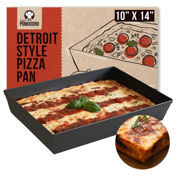 Bandeja para pizza Chef Pomodoro 25 × 36 cm de aluminio anodizado