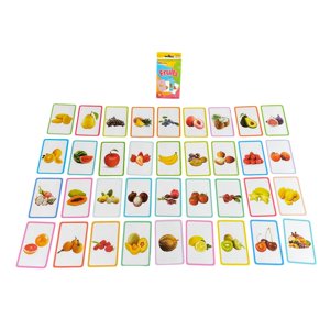 Bothyi - 36 Piezas De Tarjetas De Aprendizaje Para Niños Pequeños, Juguetes Para Niños, Tarjetas De Cognición Para Frutas De Bebé