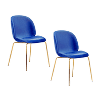 Habita2 Chile - Sillas Berlin Gold Azul - 2 Unid