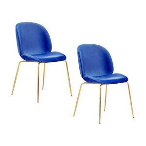 Habita2 Chile - Sillas Berlin Gold Azul - 2 Unid