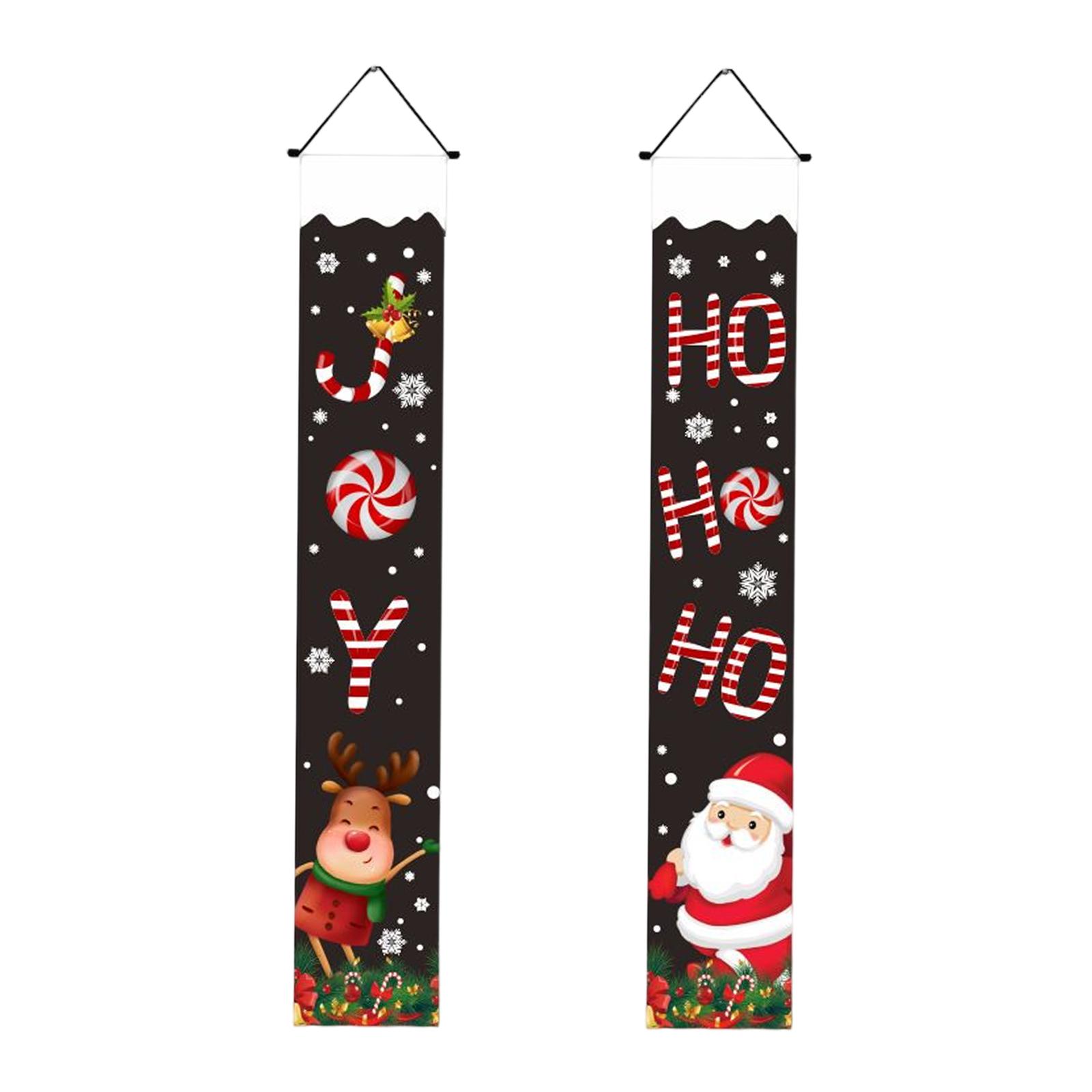 Magideal - Decoración Navideña Al Aire Libre, Pancartas Colgantes Navideñas, Letrero De Porche, Pancartas Navideñas Para Decoración De Fiesta Navideña En La Puer Estilo F