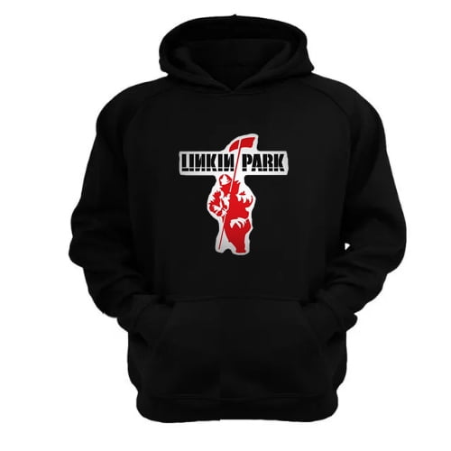 Genérico - Polerón Canguro Linkin Park Negro Talla S Unisex