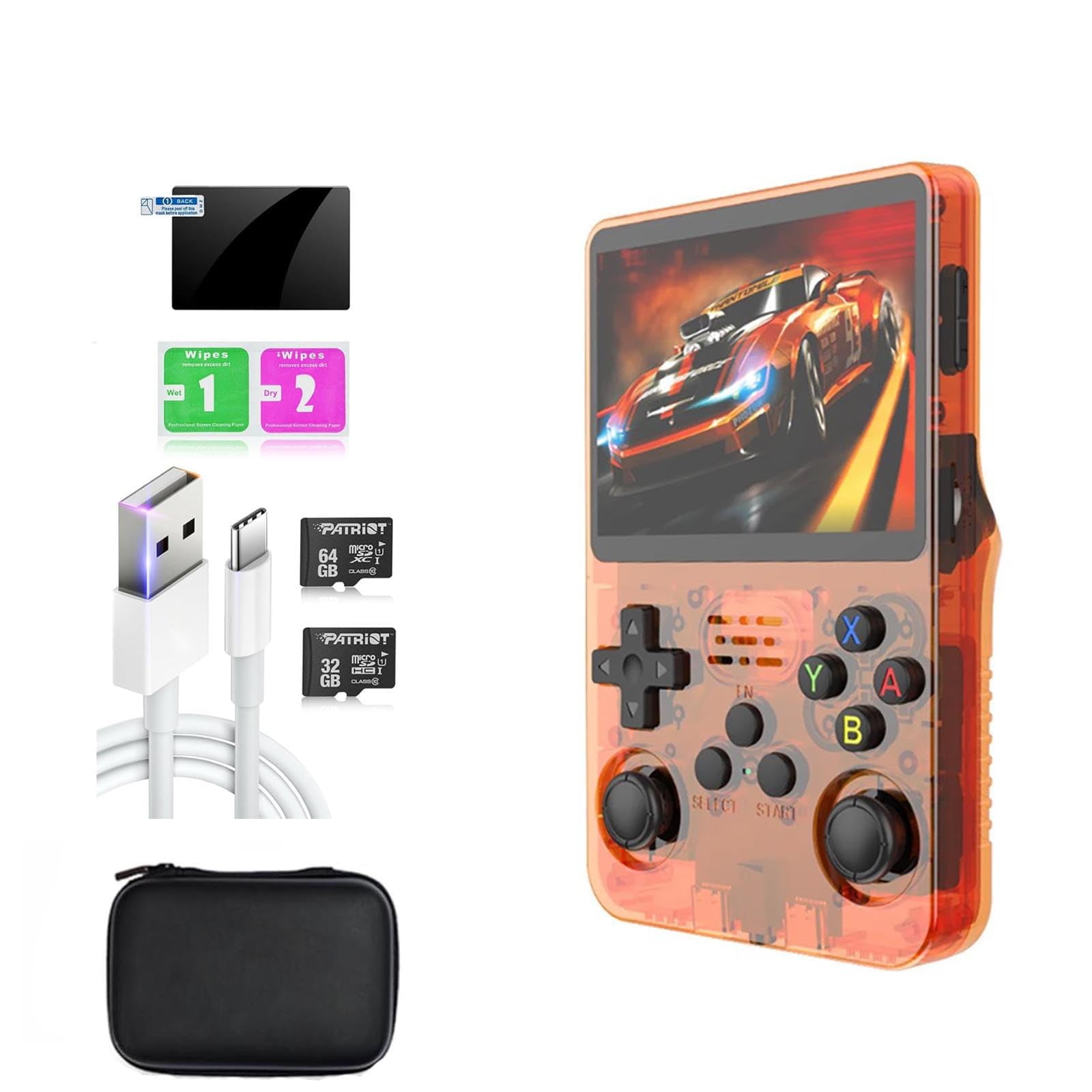 Genérico - Consola De Juegos Portátil R36s Retro De 3,5 Pulgadas, Más De 15 000 Juegos, 32 Gb+64 Gb