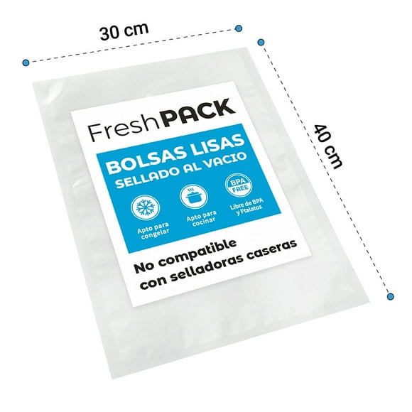 100 Bolsas Sellado Al Vacio Lisas 30x40 Cm De 70 Micras
